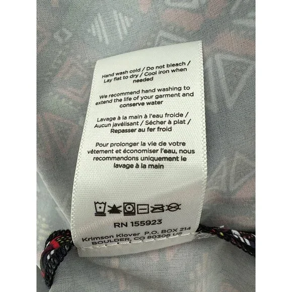 Krimson Klover women’s L‎ Sleeveless Halter Maxi Dress With Geometric Pattern - Picture 9 of 9